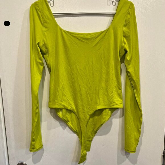Lululemon Women's Neon Yellow Bodysuit - Picture 3 of 5